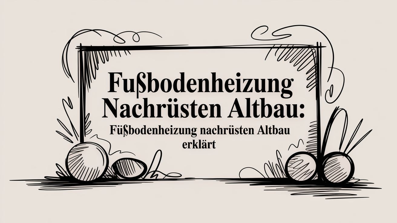 Fußbodenheizung nachrüsten Altbau