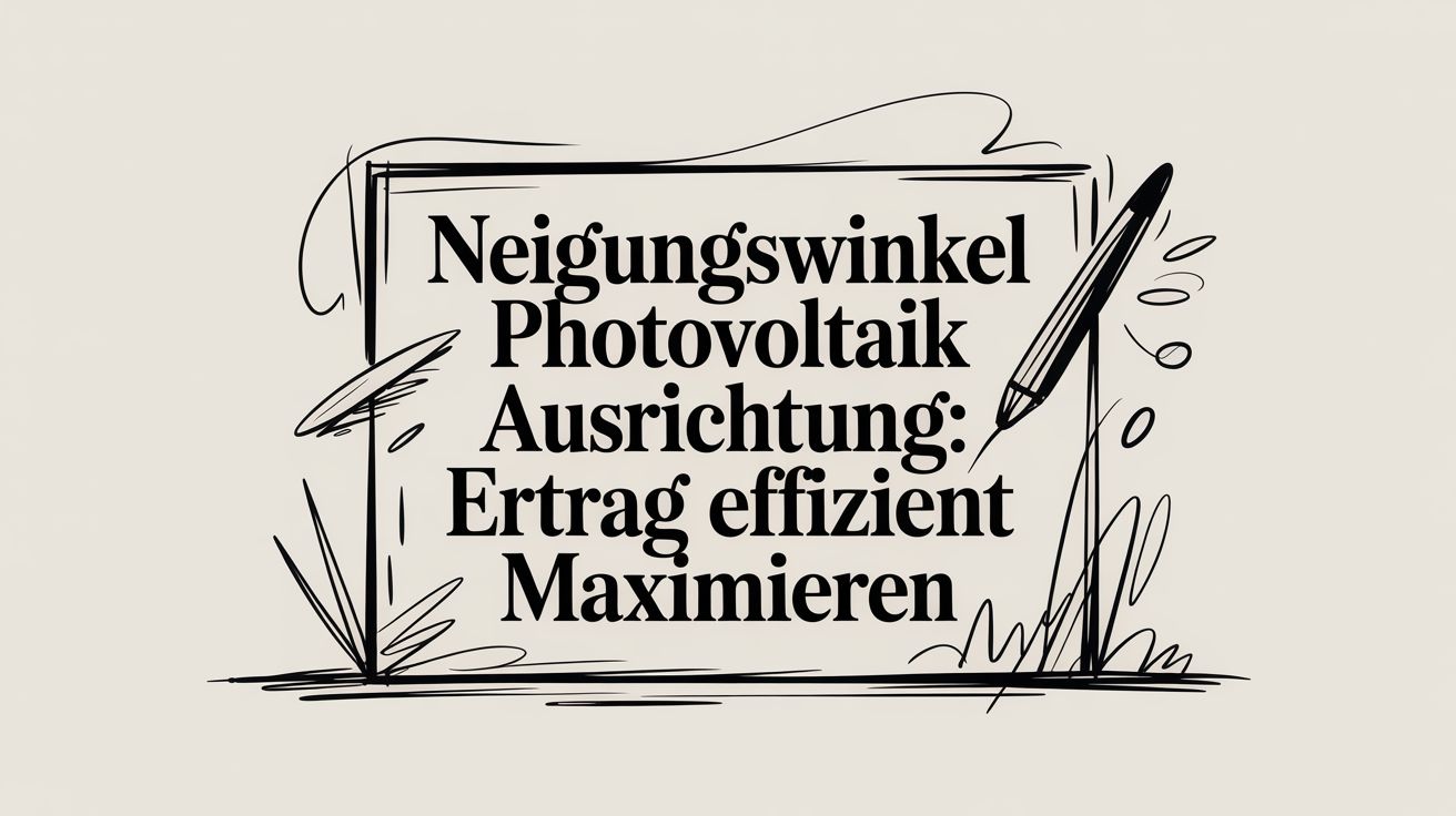 Neigungswinkel photovoltaik ausrichtung: Ertrag effizient maximieren
